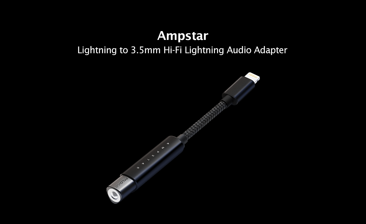 PaloVue Ampstar Lightning to 3.5mm DAC headphone amplifier